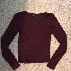 Lace crop long sleeve